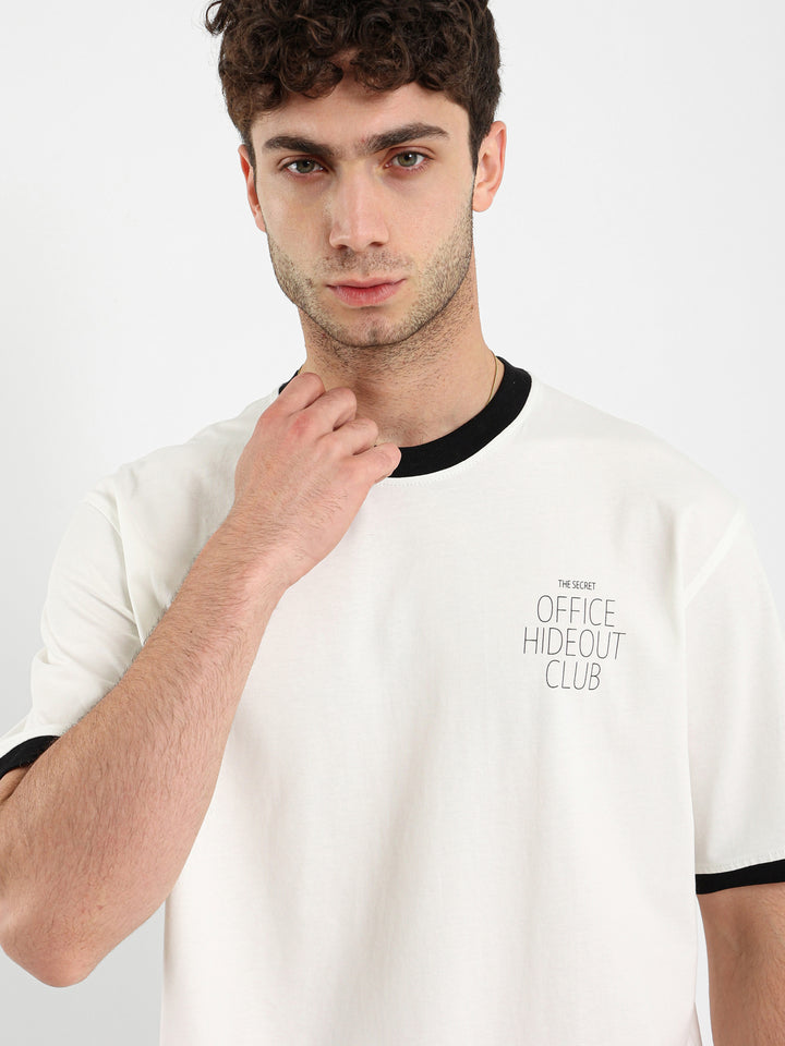 Office Hide Out Club Print T-Shirt
