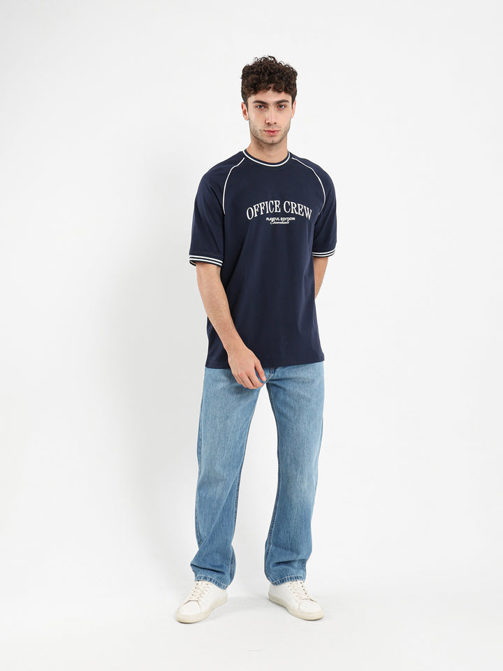 Office Crew Print T-Shirt