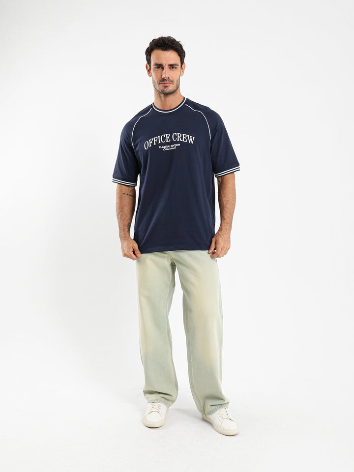 Office Crew Print T-Shirt