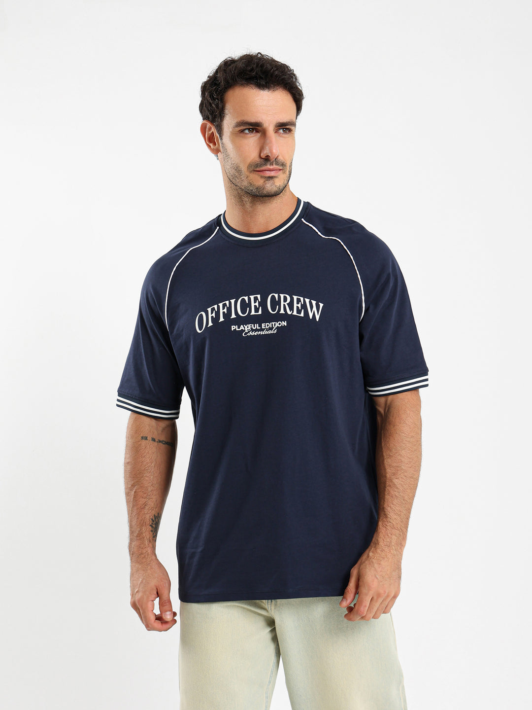 Office Crew Print T-Shirt