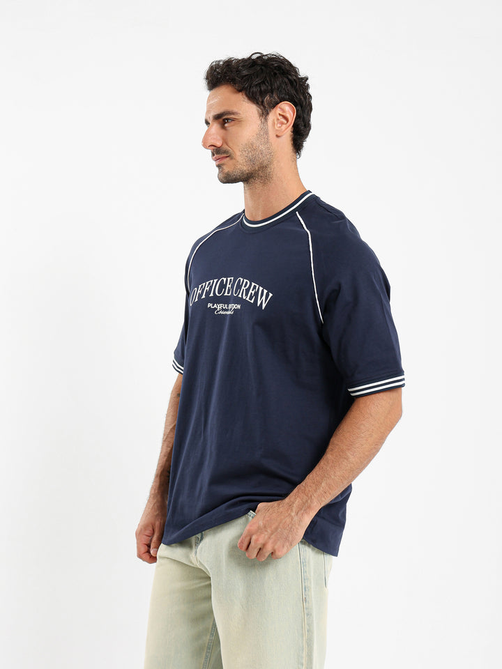 Office Crew Print T-Shirt