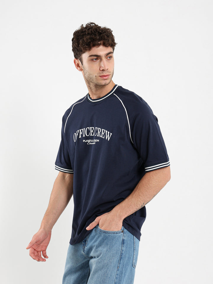 Office Crew Print T-Shirt