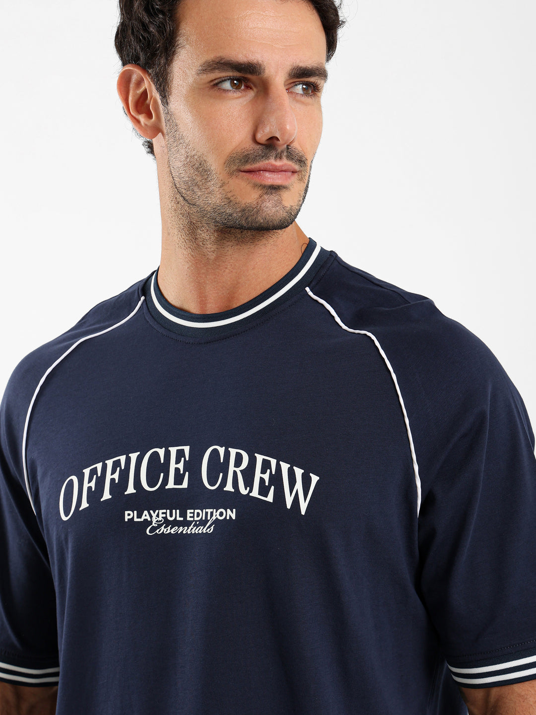 Office Crew Print T-Shirt