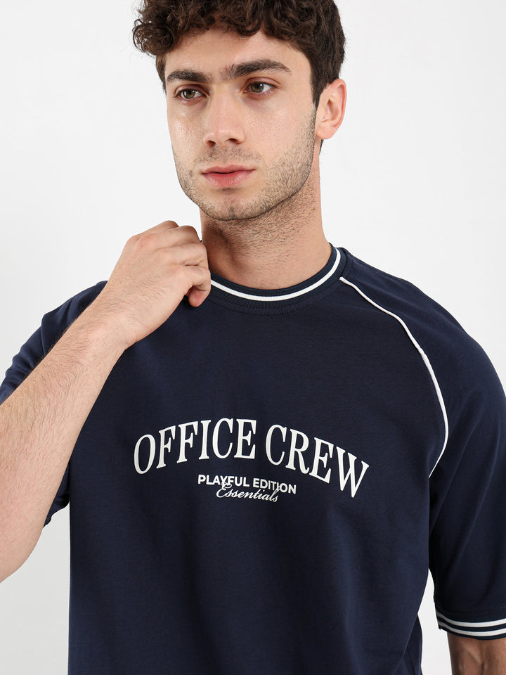 Office Crew Print T-Shirt