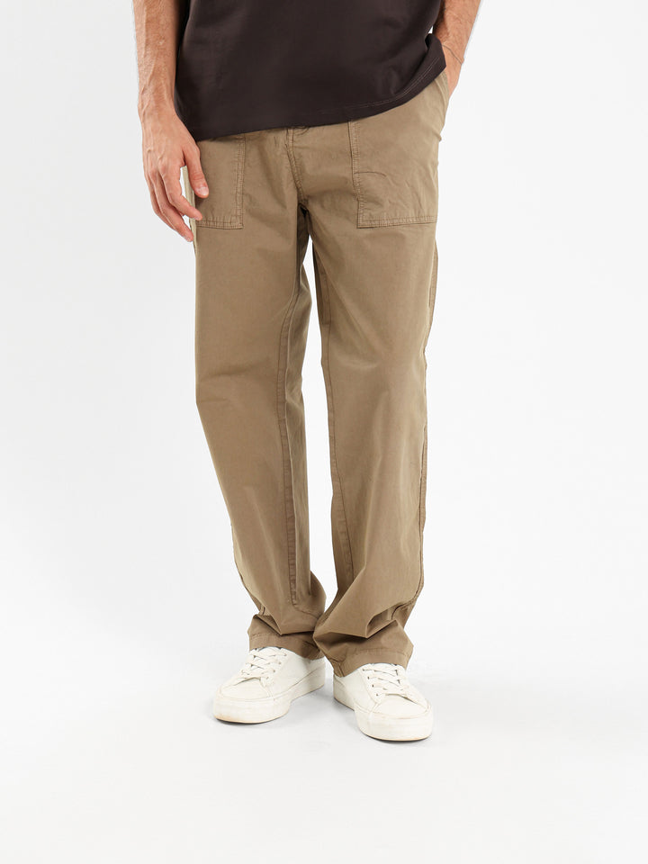 Relaxed Fit Chino Pants With Front Pockets