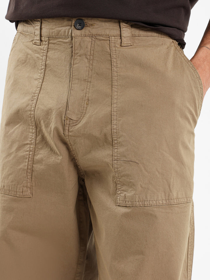 Relaxed Fit Chino Pants With Front Pockets