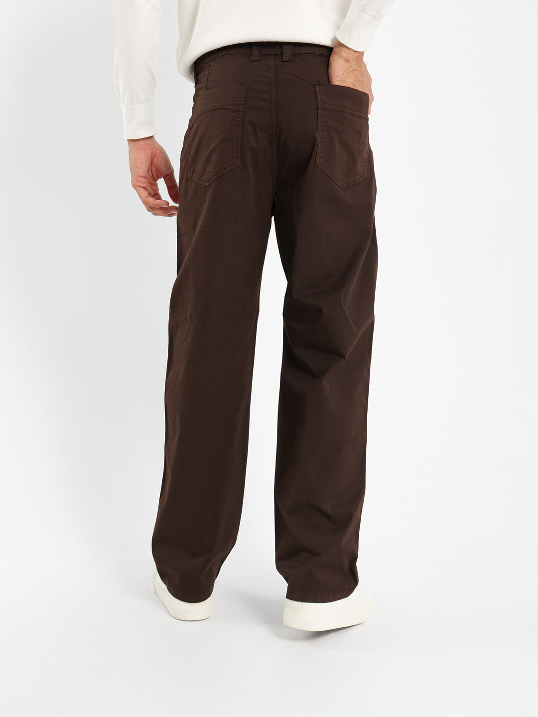 Relaxed Fit Chino Pants With Front Pockets