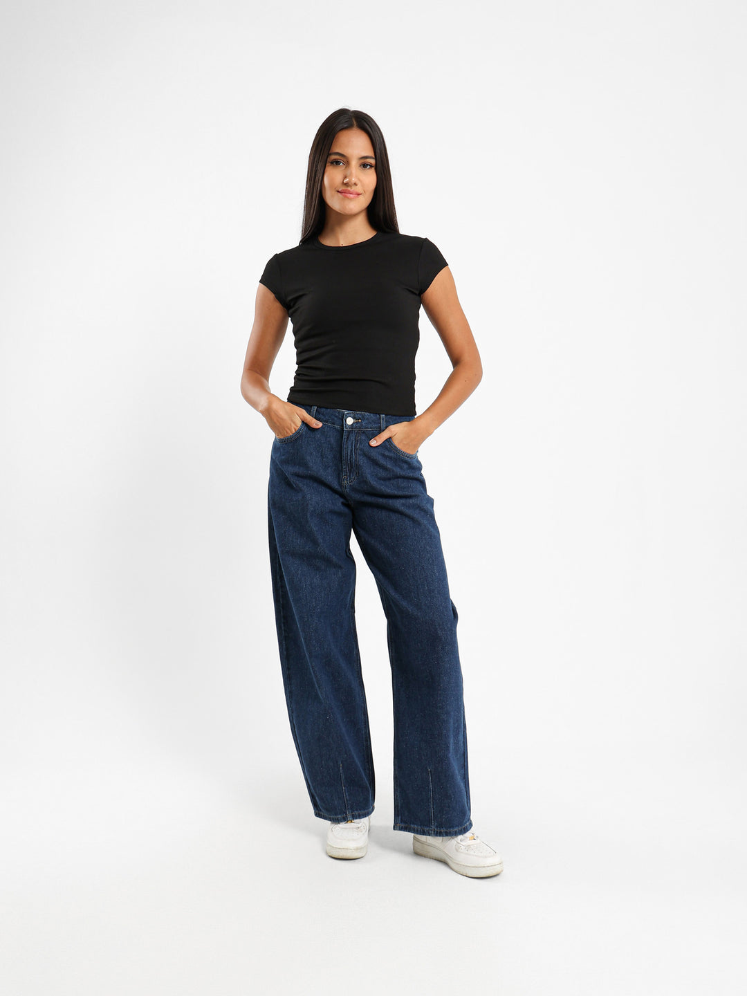 Mid Rise Baggy Balloon Jeans