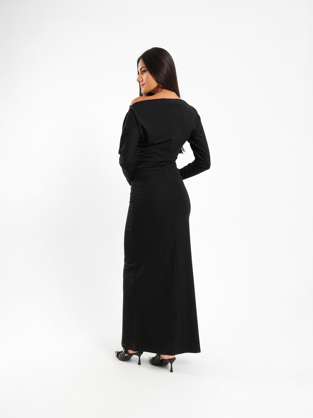 One Shoulder Fitted Maxi Dress