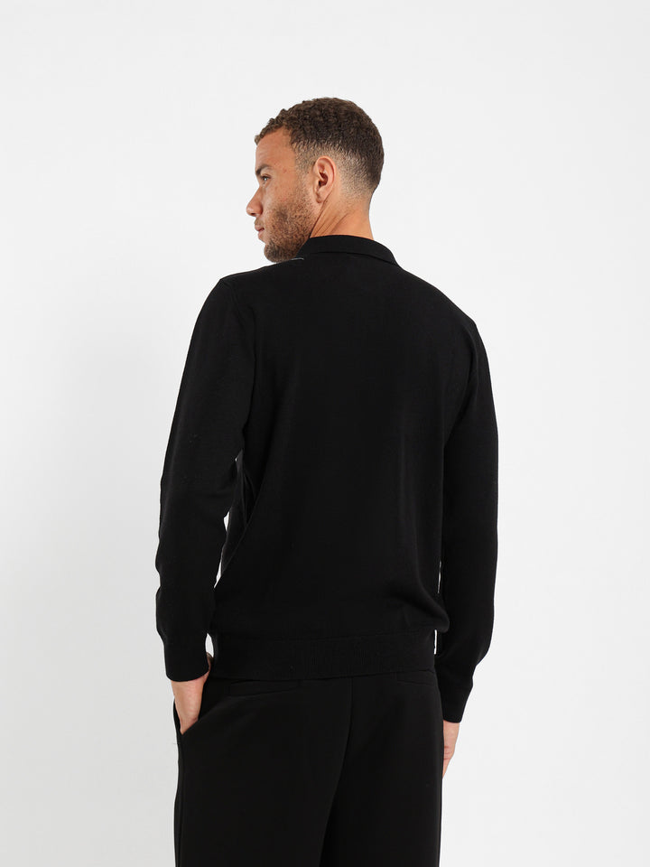 Basic Tricot Long Sleeve Polo