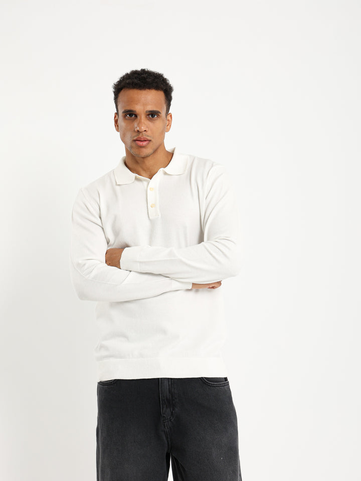 Basic Tricot Long Sleeve Polo