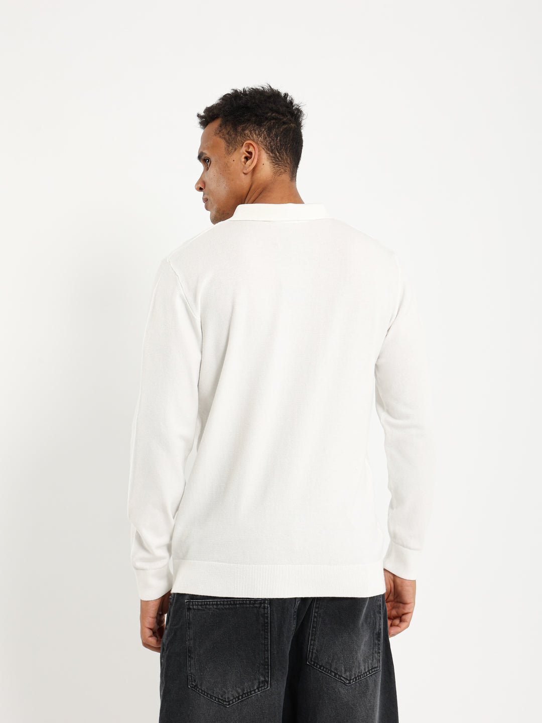 Basic Tricot Long Sleeve Polo