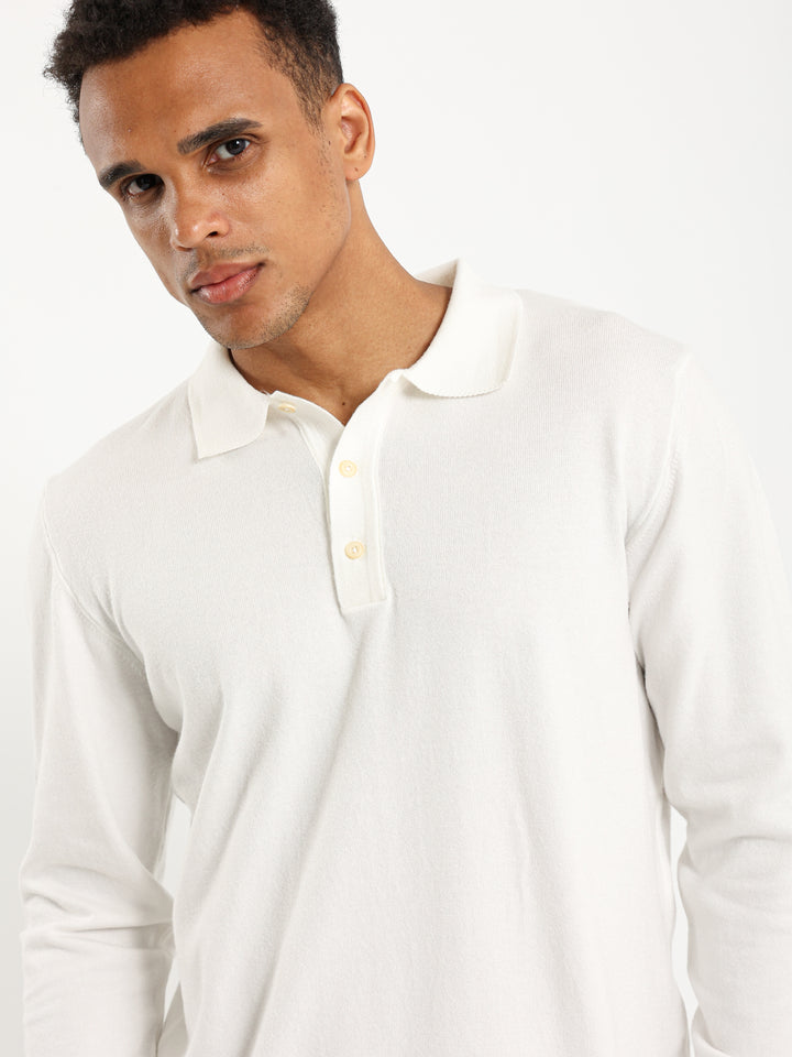 Basic Tricot Long Sleeve Polo