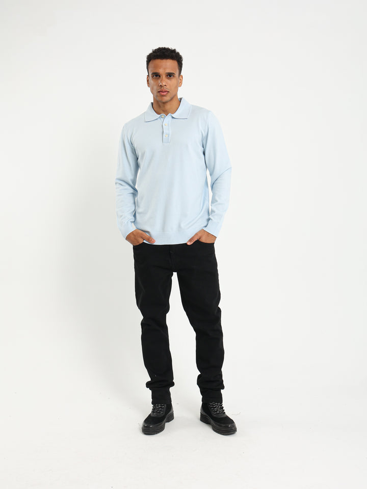 Basic Tricot Long Sleeve Polo