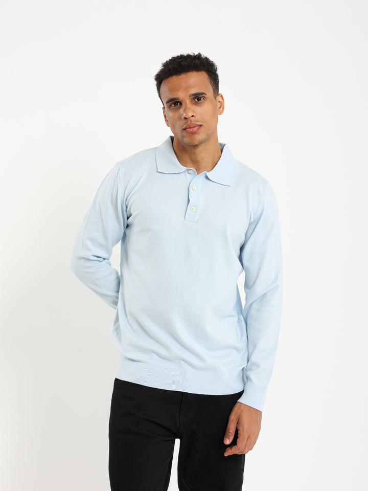 Basic Tricot Long Sleeve Polo