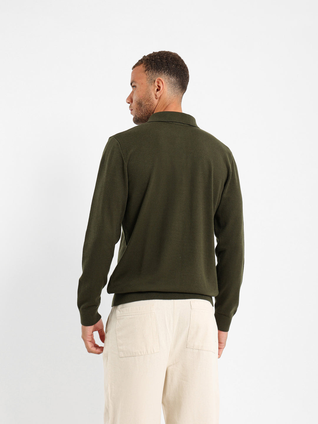 Basic Tricot Long Sleeve Polo