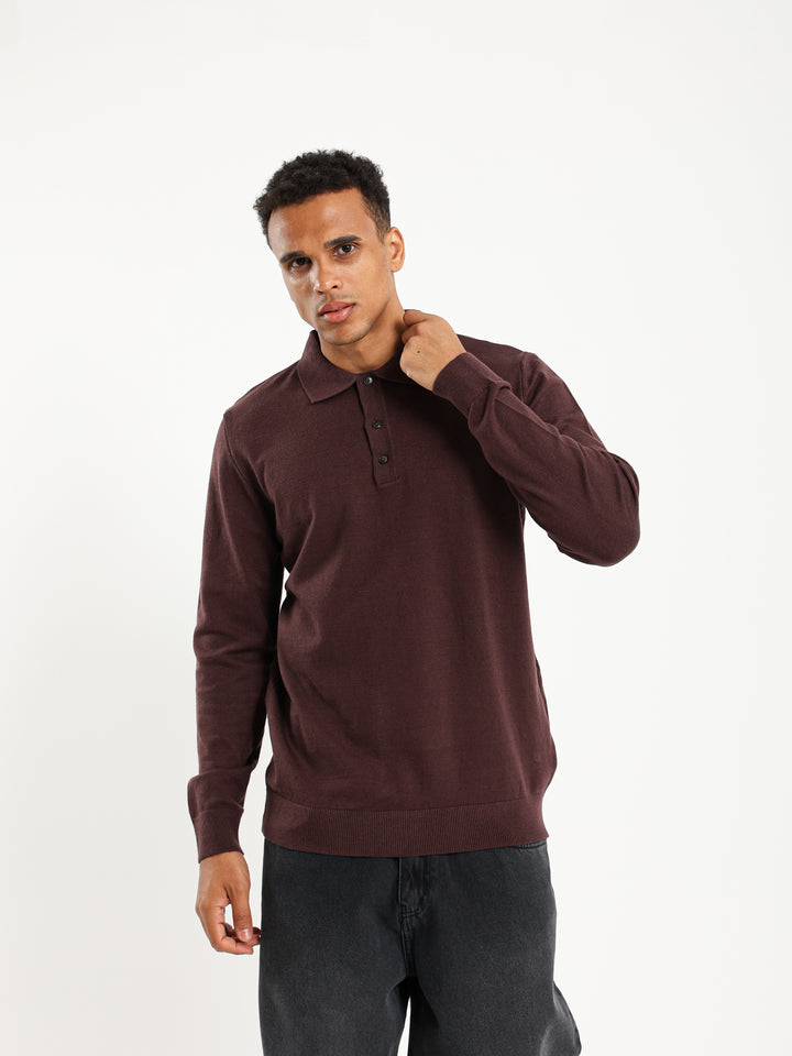 Basic Tricot Long Sleeve Polo