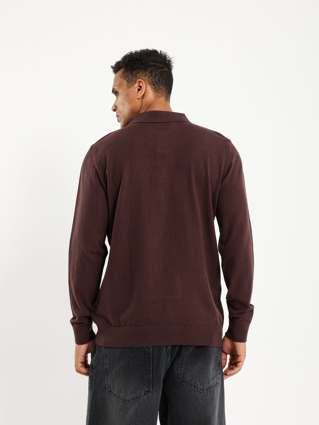 Basic Tricot Long Sleeve Polo
