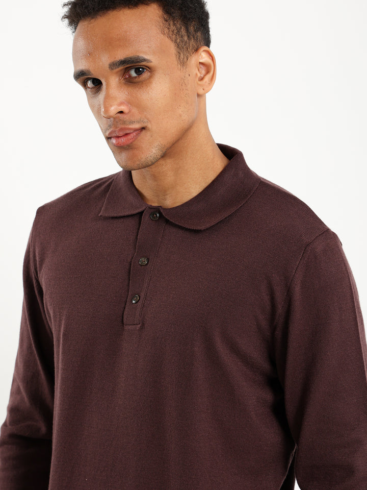Basic Tricot Long Sleeve Polo