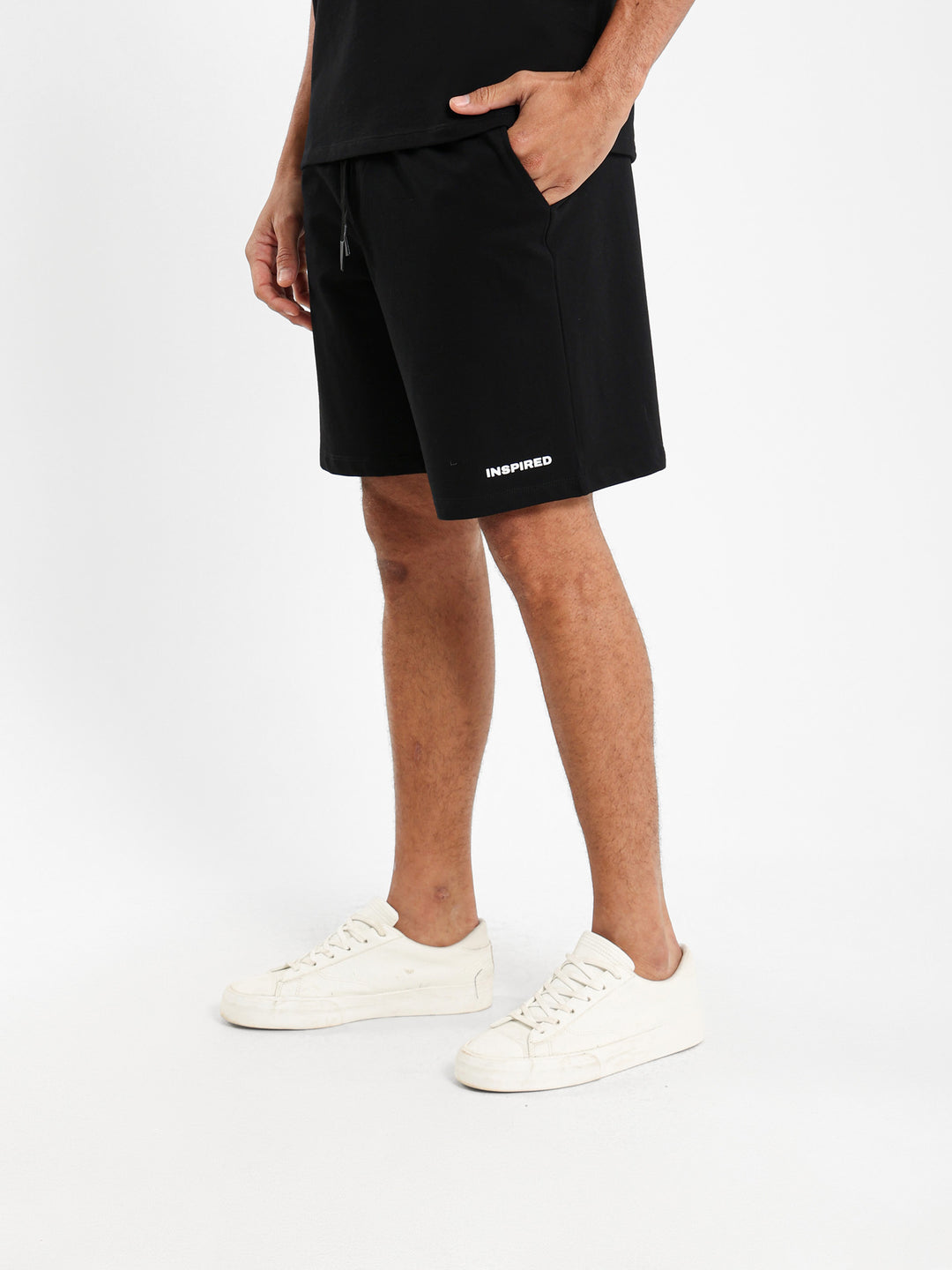 Relaxed Printed Text Shorts