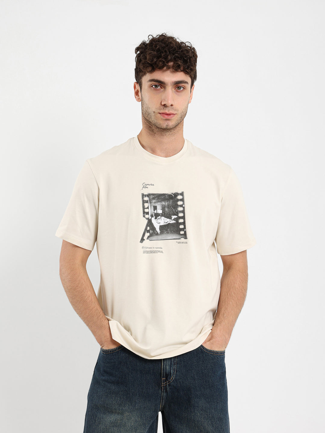 Camera Film Print T-Shirt
