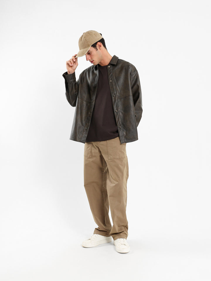 Washed Leather Jacket