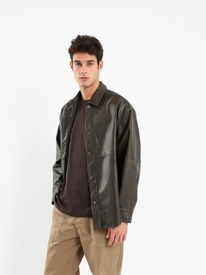 Washed Leather Jacket