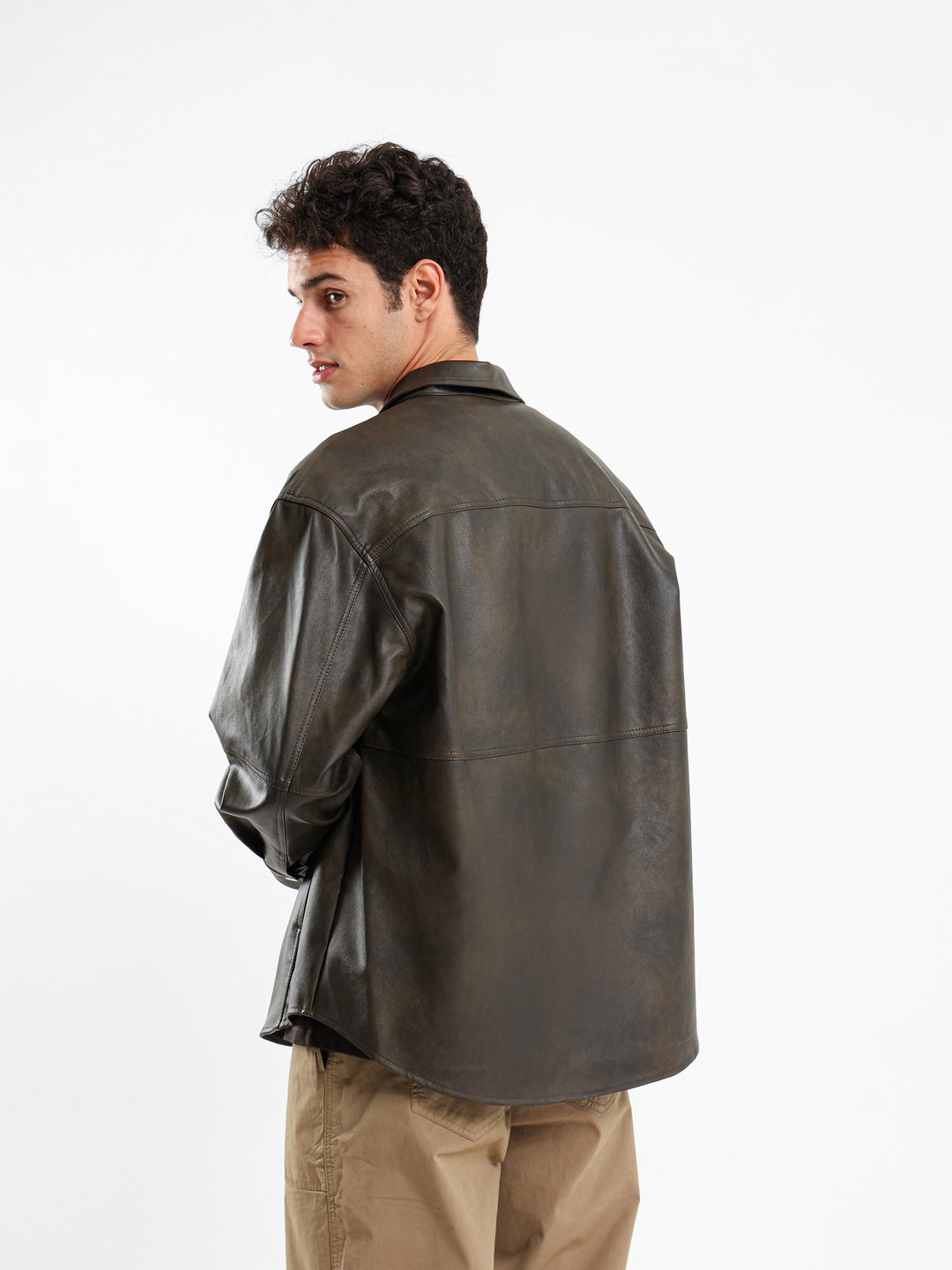 Washed Leather Jacket