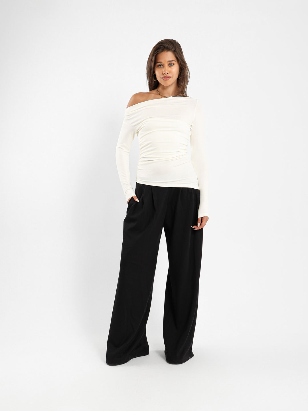 Asymmetric Long Sleeve Top