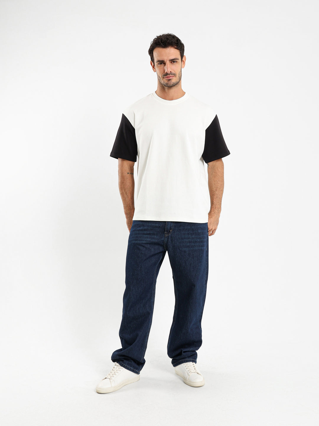 Contrast Sleeve Oversized T-Shirt
