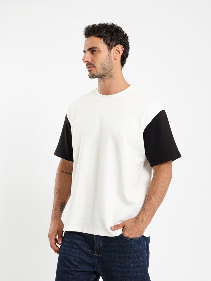 Contrast Sleeve Oversized T-Shirt