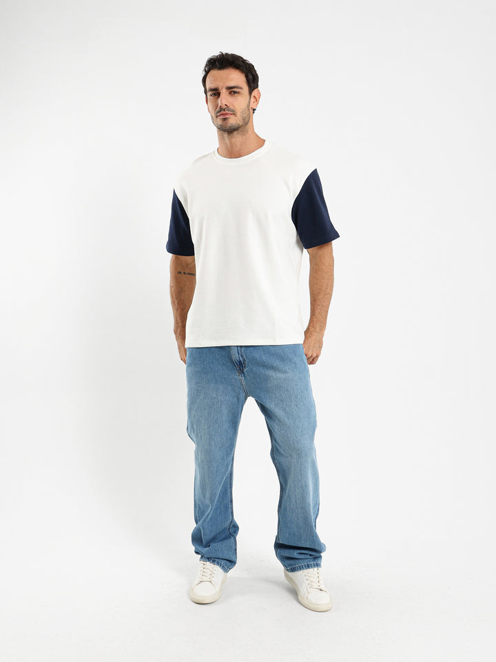 Contrast Sleeve Oversized T-Shirt