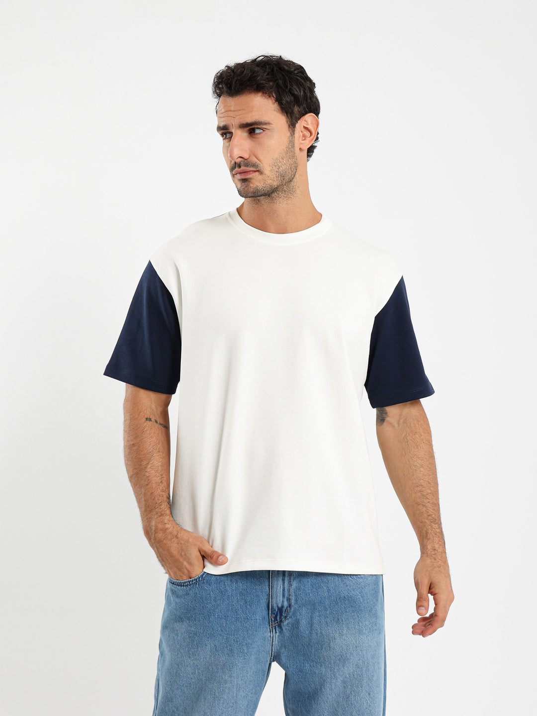 Contrast Sleeve Oversized T-Shirt