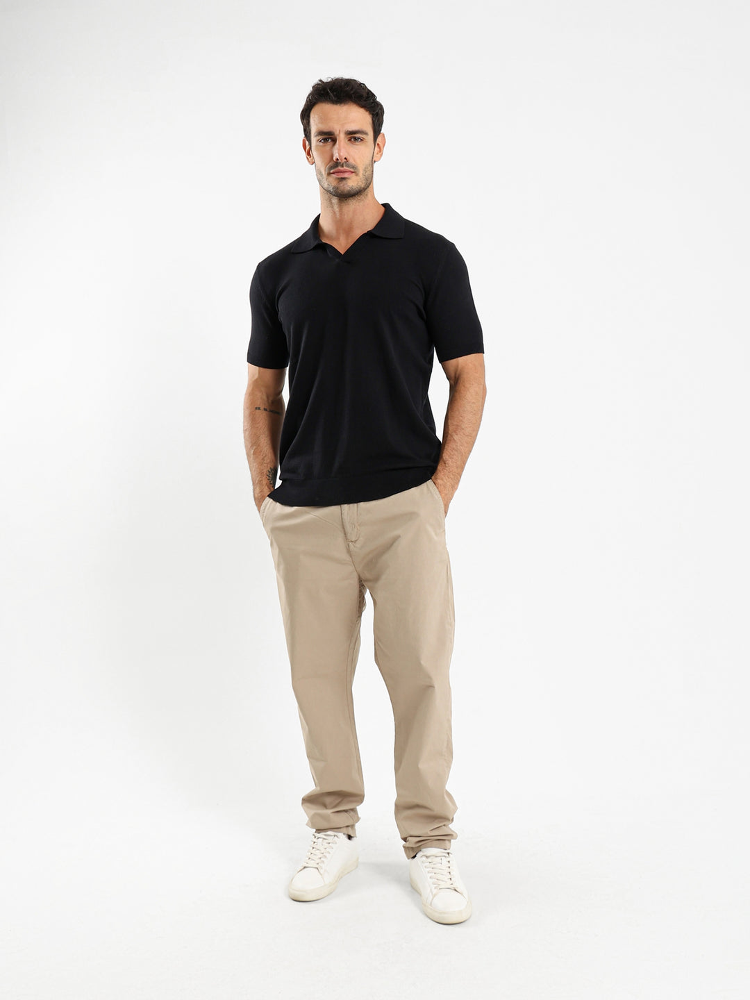V-Placket Polo Shirt