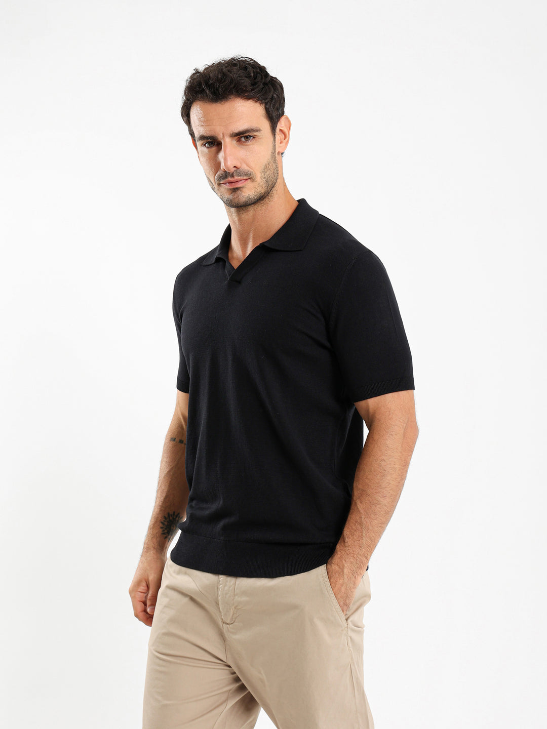 V-Placket Polo Shirt