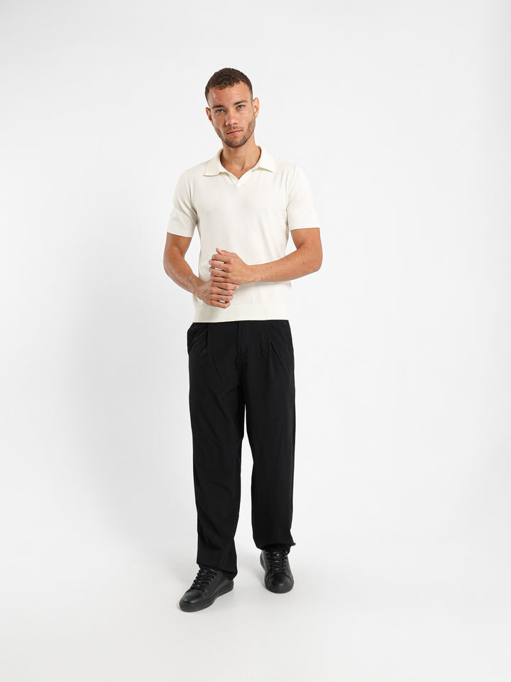 V-Placket Polo Shirt