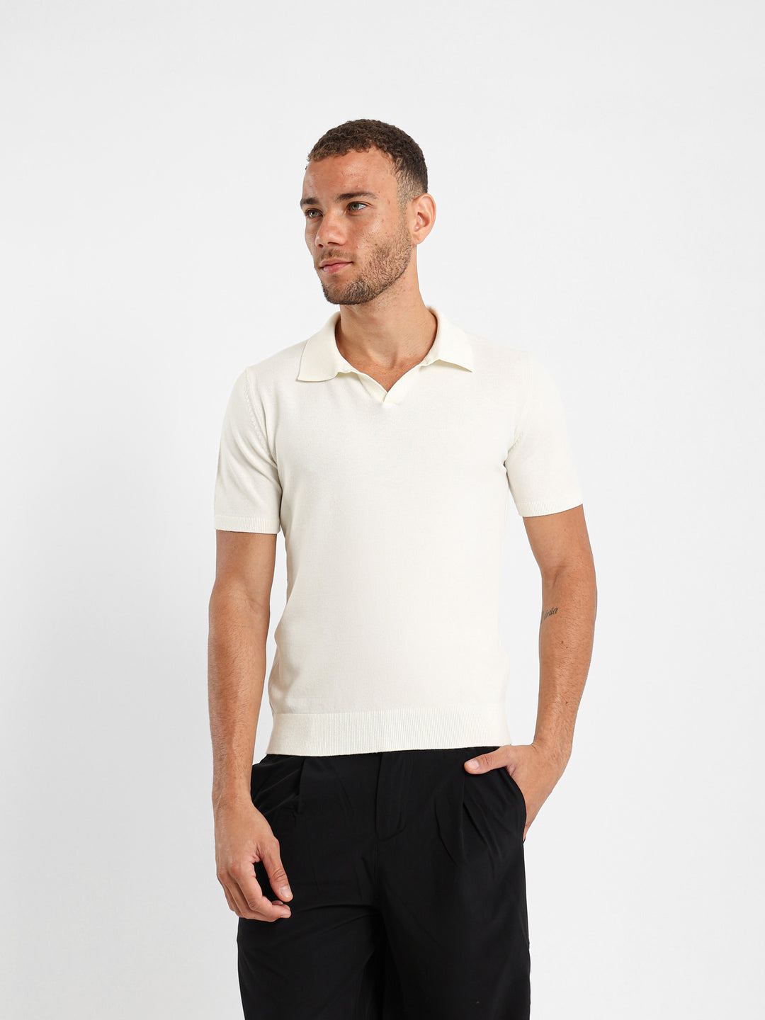 V-Placket Polo Shirt