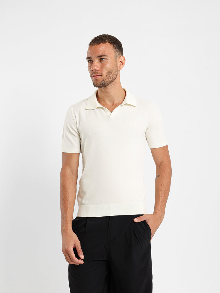 V-Placket Polo Shirt