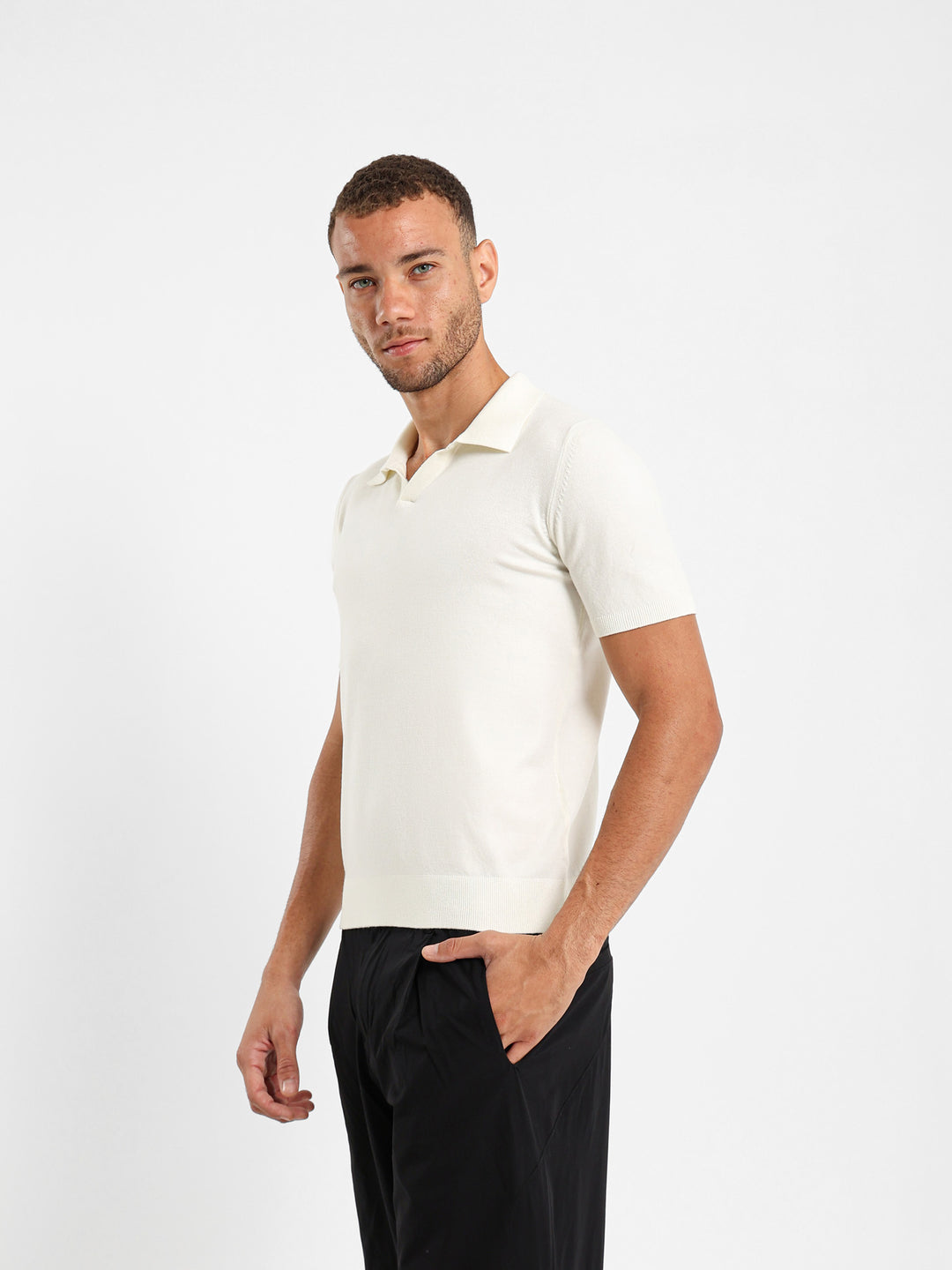 V-Placket Polo Shirt