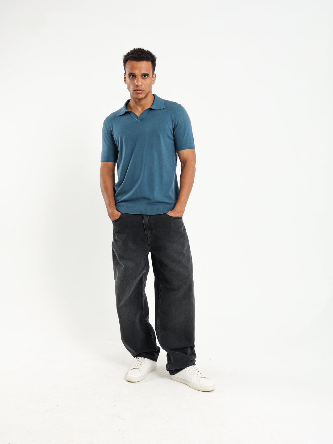 V-Placket Polo Shirt