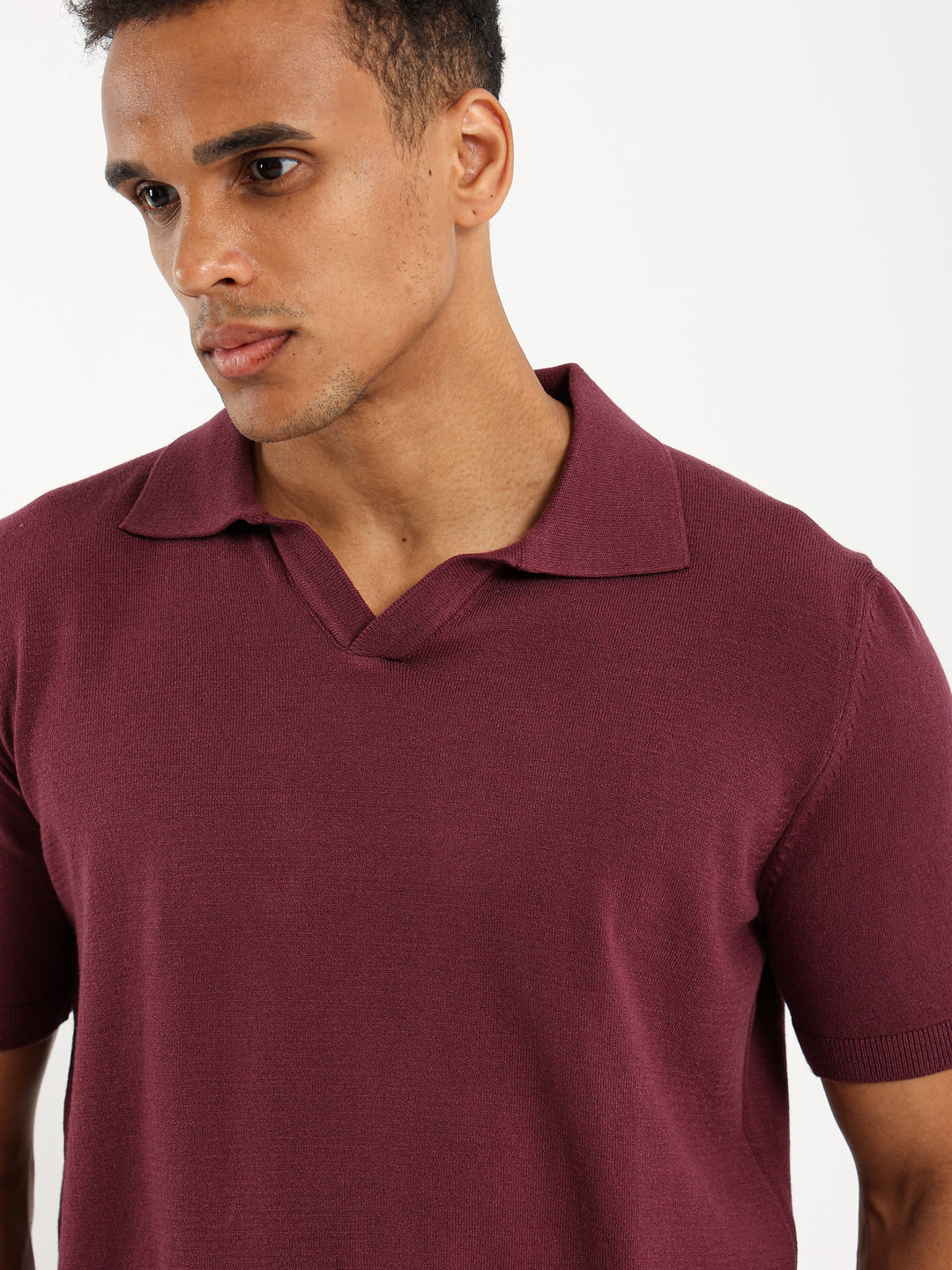 V-Placket Polo Shirt