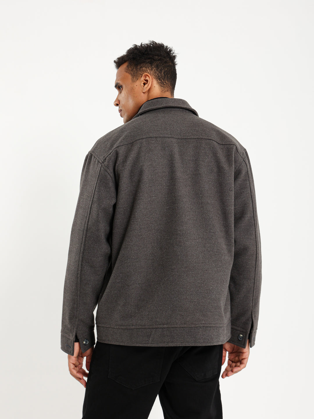 Boxy Fit Jacket with Two Patch Pockets