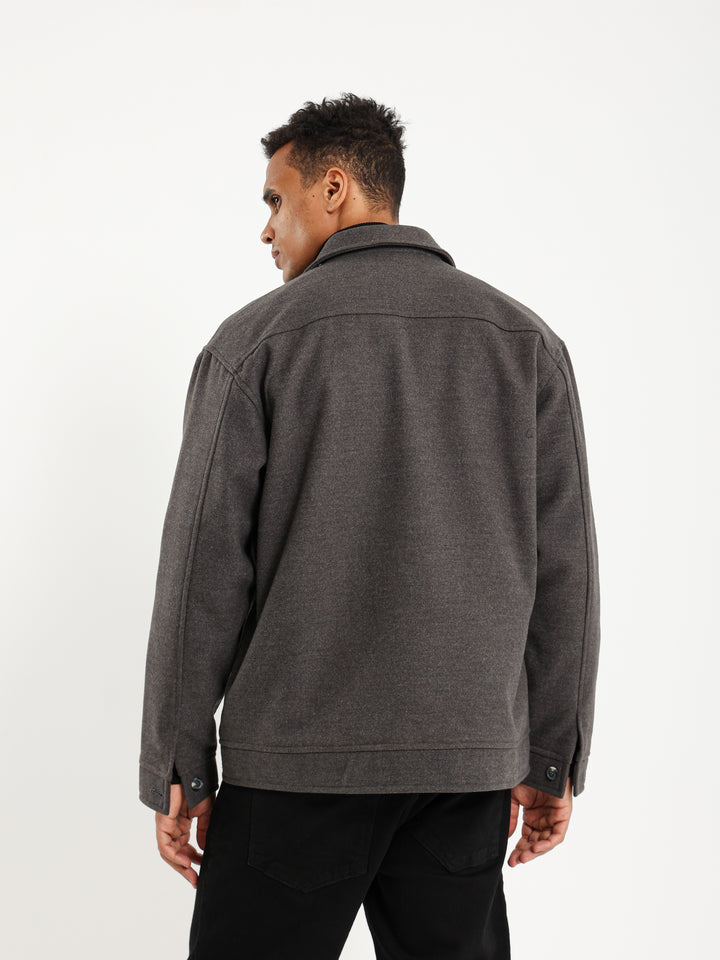Boxy Fit Jacket with Two Patch Pockets