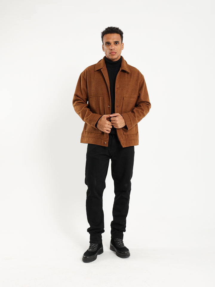Boxy Fit Jacket with Two Patch Pockets