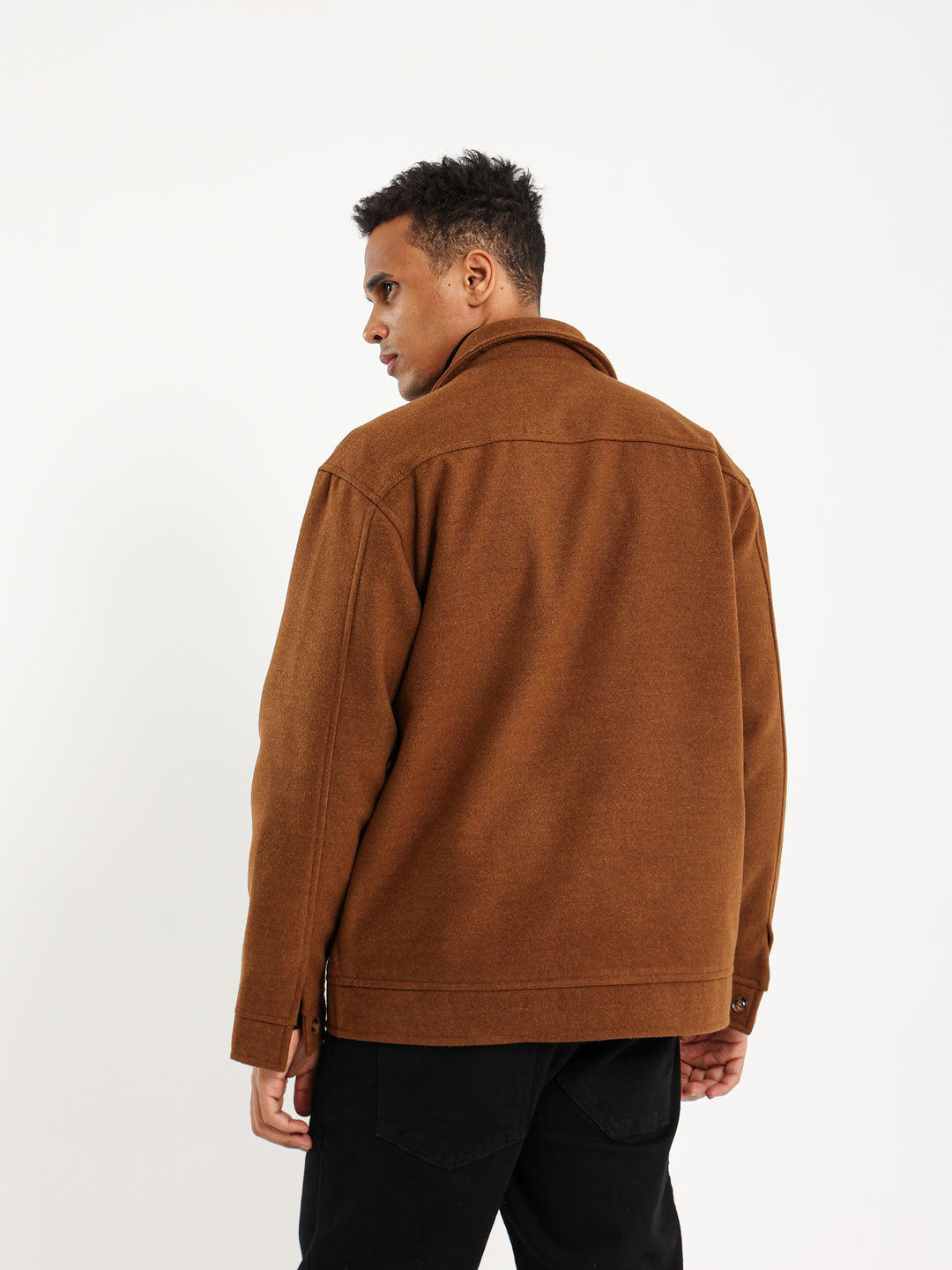 Boxy Fit Jacket with Two Patch Pockets