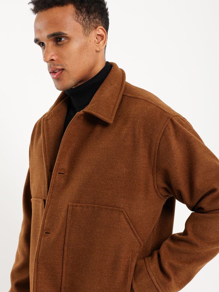 Boxy Fit Jacket with Two Patch Pockets