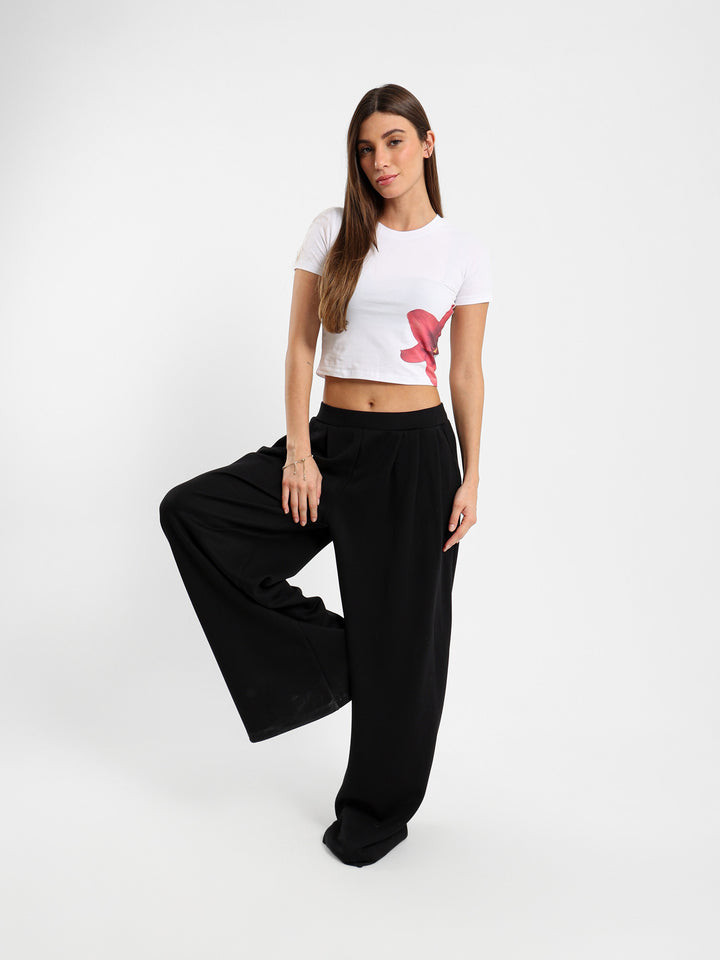 Hibiscus Flower Print Baby Tee