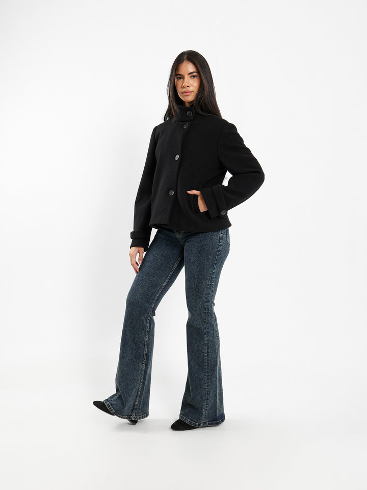 Two-Tone Flare Jeans