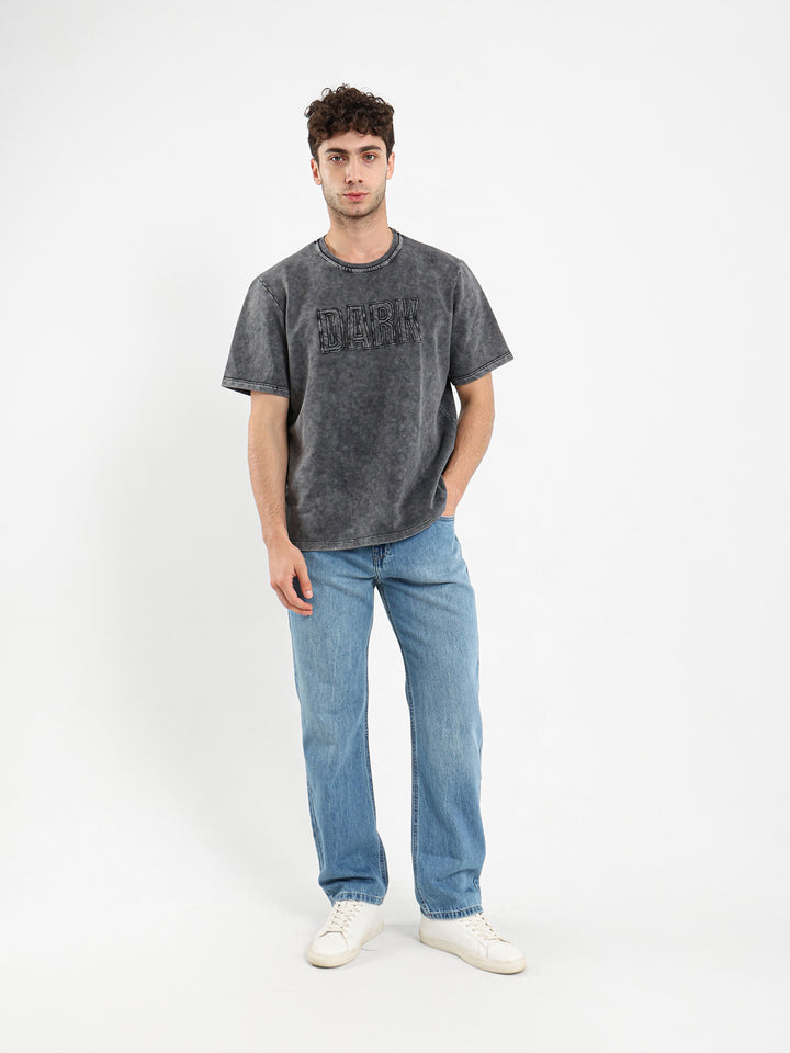 Washed T-Shirt With Applique