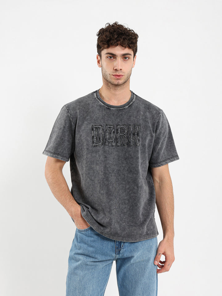 Washed T-Shirt With Applique